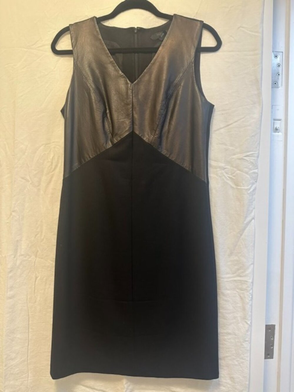 Dress by Club Monaco.  Sz 6.  Really good condition. Leather/Wool.